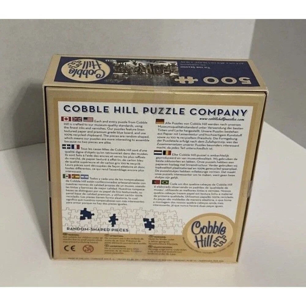 Cobble Hill 500 Pc Puzzle Tis The Season  Random Cut Pcs 26.625”x19.25”